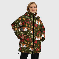 Куртка зимняя женская Осенние лисички, цвет: 3D-светло-серый — фото 2