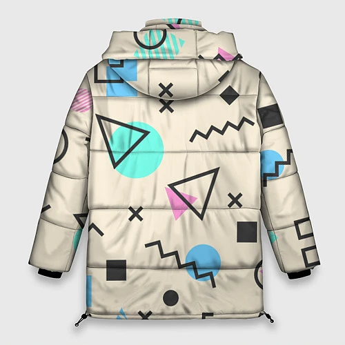 Женская зимняя куртка Pikachu Geometry / 3D-Черный – фото 2