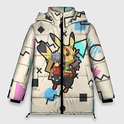 Куртка зимняя женская Pikachu Geometry, цвет: 3D-черный