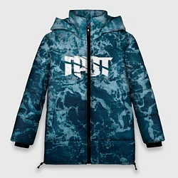 Женская зимняя куртка Грот: Синий мрамор
