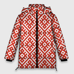 Куртка зимняя женская Обережная вышивка, цвет: 3D-светло-серый