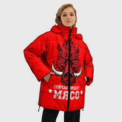 Куртка зимняя женская Сейчас будет мясо, цвет: 3D-красный — фото 2