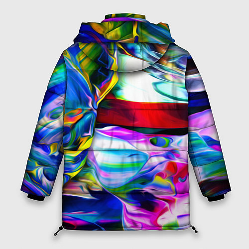 Женская зимняя куртка Фантастическая палитра / 3D-Черный – фото 2