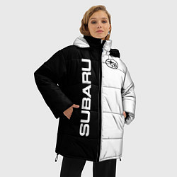 Куртка зимняя женская Subaru B&W, цвет: 3D-черный — фото 2