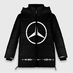 Куртка зимняя женская Mercedes: Black Abstract, цвет: 3D-красный