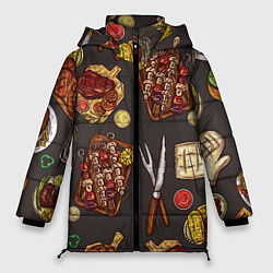 Куртка зимняя женская Шашлычное раздолье, цвет: 3D-черный