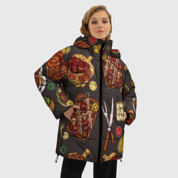 Куртка зимняя женская Шашлычное раздолье, цвет: 3D-красный — фото 2