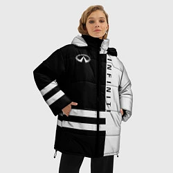 Куртка зимняя женская Infiniti: B&W Lines, цвет: 3D-светло-серый — фото 2