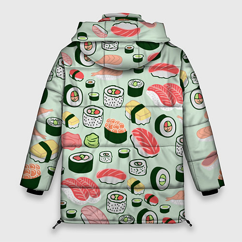 Женская зимняя куртка Любитель суши / 3D-Черный – фото 2