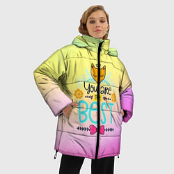 Куртка зимняя женская You are the best, цвет: 3D-светло-серый — фото 2
