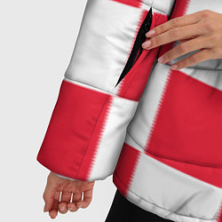 Куртка зимняя женская Сборная Хорватии: Домашняя ЧМ-2018, цвет: 3D-красный — фото 2