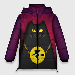 Куртка зимняя женская Кот Бегемот, цвет: 3D-красный
