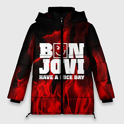 Куртка зимняя женская Bon Jovi: Have a nice day, цвет: 3D-черный