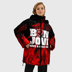 Куртка зимняя женская Bon Jovi: Have a nice day, цвет: 3D-светло-серый — фото 2