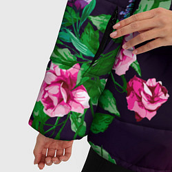Куртка зимняя женская Розы во тьме, цвет: 3D-черный — фото 2