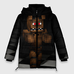 Куртка зимняя женская Minecraft: Freddy FNAF, цвет: 3D-светло-серый