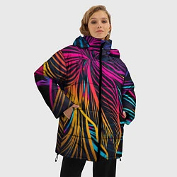Куртка зимняя женская Floral Design, цвет: 3D-черный — фото 2