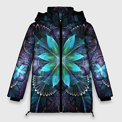 Куртка зимняя женская Астральная мандала, цвет: 3D-светло-серый