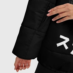 Куртка зимняя женская Scarlxrd: hieroglyphs, цвет: 3D-черный — фото 2