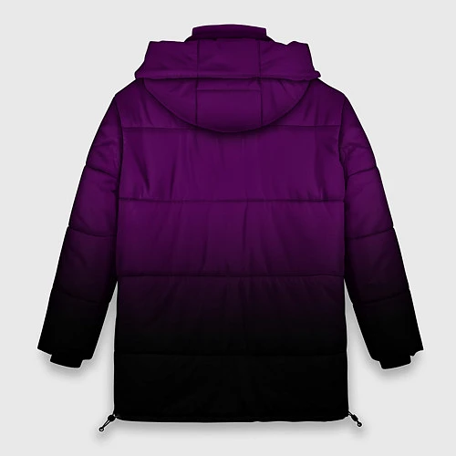 Женская зимняя куртка Black Pink: Violet Gradient / 3D-Черный – фото 2