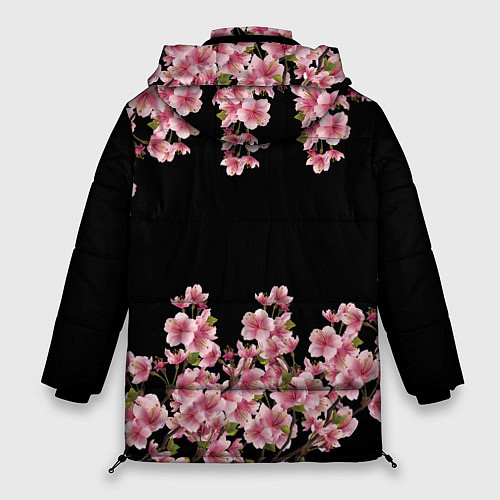 Женская зимняя куртка Black Pink: Delicate Sakura / 3D-Черный – фото 2