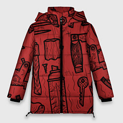 Куртка зимняя женская Инструменты мужика, цвет: 3D-черный