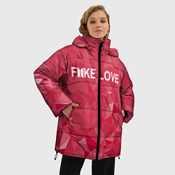 Куртка зимняя женская BTS: Fake Love, цвет: 3D-черный — фото 2