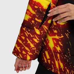 Куртка зимняя женская Cyberpunk 2077: FIRE SAMURAI, цвет: 3D-красный — фото 2