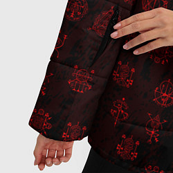 Куртка зимняя женская DOOM: Hellish signs, цвет: 3D-черный — фото 2