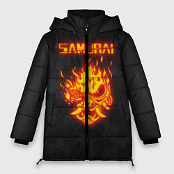 Куртка зимняя женская Cyberpunk 2077: SAMURAI, цвет: 3D-красный