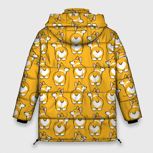 Женская зимняя куртка Маленькие Корги / 3D-Черный – фото 2