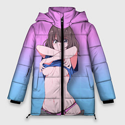 Куртка зимняя женская Ahegao Girl, цвет: 3D-черный