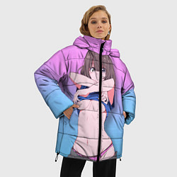 Куртка зимняя женская Ahegao Girl, цвет: 3D-черный — фото 2