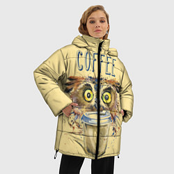 Куртка зимняя женская Owls like coffee, цвет: 3D-черный — фото 2