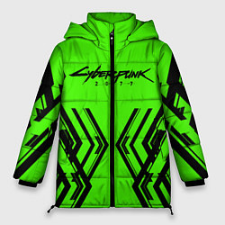 Куртка зимняя женская Cyberpunk 2077: Acid Green, цвет: 3D-черный