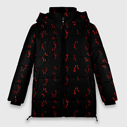 Куртка зимняя женская Алфавит хищника, цвет: 3D-черный
