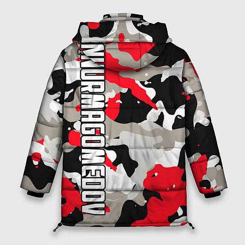 Женская зимняя куртка Khabib Nurmagomedov: Red Camo / 3D-Черный – фото 2