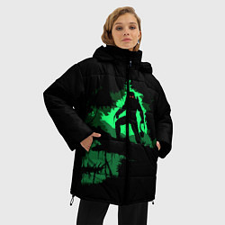Куртка зимняя женская Хищник в лесу, цвет: 3D-черный — фото 2