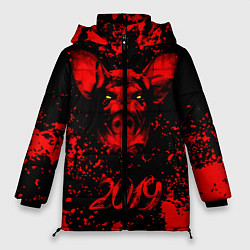 Куртка зимняя женская Адский кабан 2019, цвет: 3D-черный