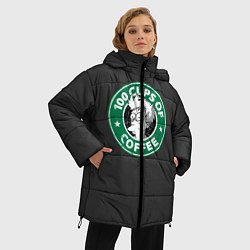 Куртка зимняя женская 100 cups of coffee, цвет: 3D-черный — фото 2