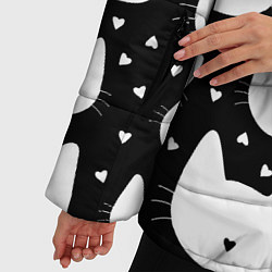 Куртка зимняя женская Love Cats Pattern, цвет: 3D-светло-серый — фото 2