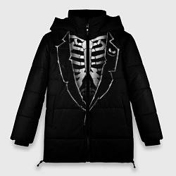 Женская зимняя куртка Хэллоуинский скелет