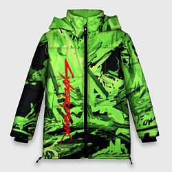 Куртка зимняя женская Cyberpunk 2077: Green Breaks, цвет: 3D-черный