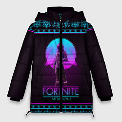 Куртка зимняя женская Fortnite: Neon Battle, цвет: 3D-черный