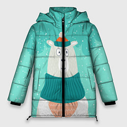 Куртка зимняя женская Зимний Мишка, цвет: 3D-черный