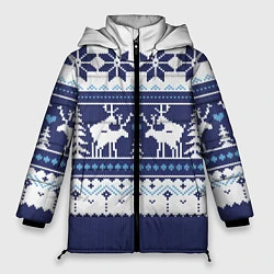 Женская зимняя куртка Узор с оленями