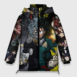 Куртка зимняя женская Шигараки и Мидория, цвет: 3D-черный