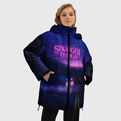 Куртка зимняя женская Stranger Things: Neon Road, цвет: 3D-черный — фото 2