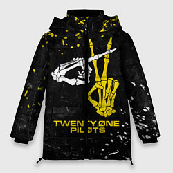 Куртка зимняя женская TOP: Skeleton Clique, цвет: 3D-черный