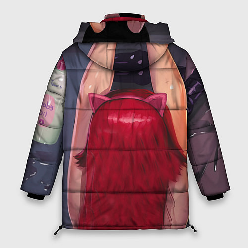 Женская зимняя куртка Ahegao / 3D-Черный – фото 2